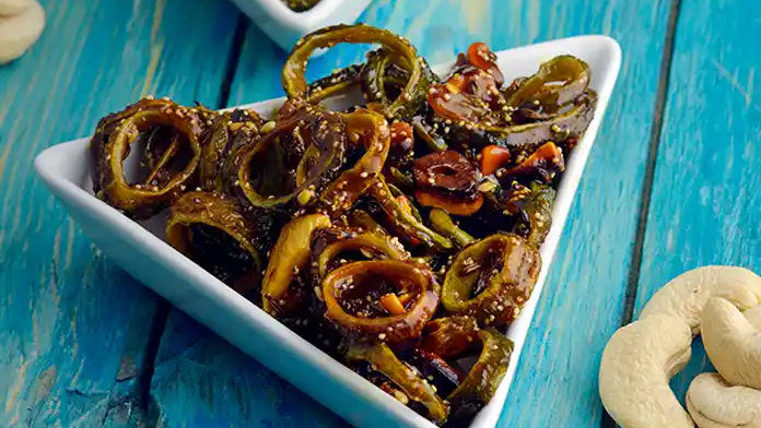 Karela nu Shaak (Crispy Bitter Gourd)