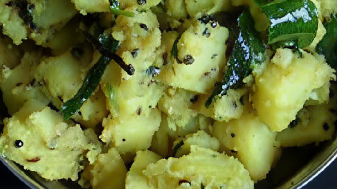 Green potato shaak
